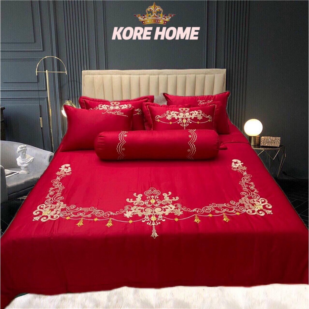 High quality Royal embroidered silk bedding set free size, set of 7 cheapPiece