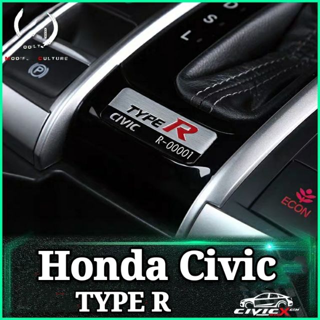 Honda Civic TYPE R Emble LoGo Badge Car Auto Gear Panel Jazz City Civic  Accord BRV HRV VEZEL CRV Odyssey Can Fit All Car | Shopee Malaysia
