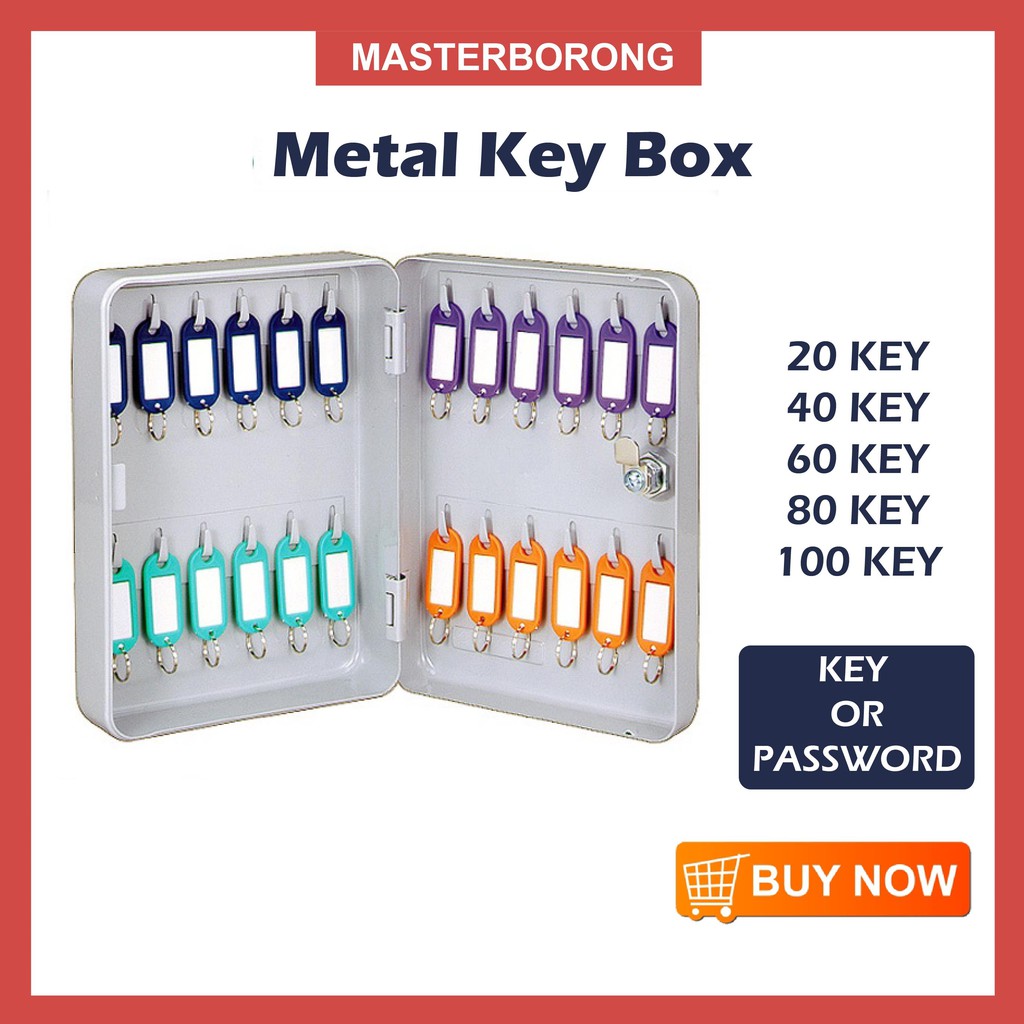 masterborong Key Box Key Metal Key Box Wall Mount Safe Storage