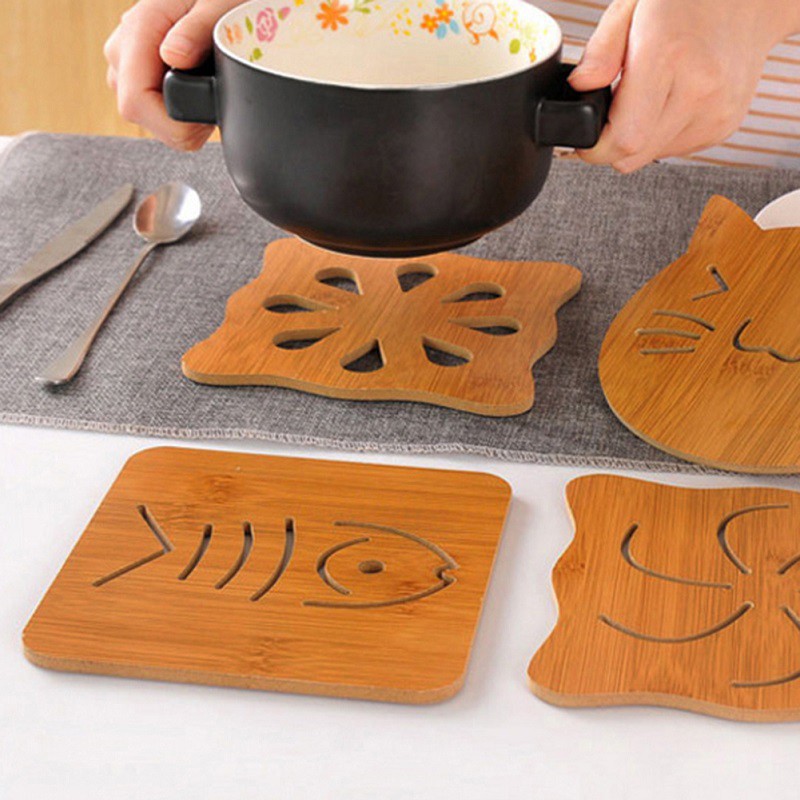 TIKAR MEJA ‖ KITCHENWARE BAMBOO COASTER HEAT PAD WOODEN DINING TABLE 餐具垫 杯