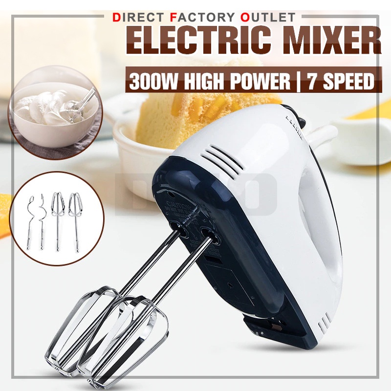 DFO Electric Hand Mixer Egg Beater Baking Whisk Mesin Pengadun Tepung Food Bancuh Telur Blender Mix Cake Kek