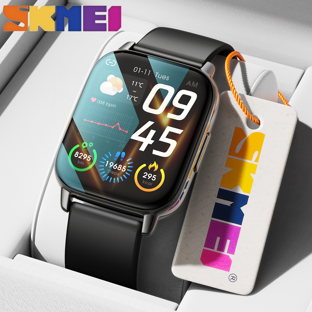 Malaysia StockSKMEI Smart watch Waterproof With Bluetooth Call Mini Smartwatch Blood Pressure Blood Oxygen Sleep Monitoring jam tangan lelaki