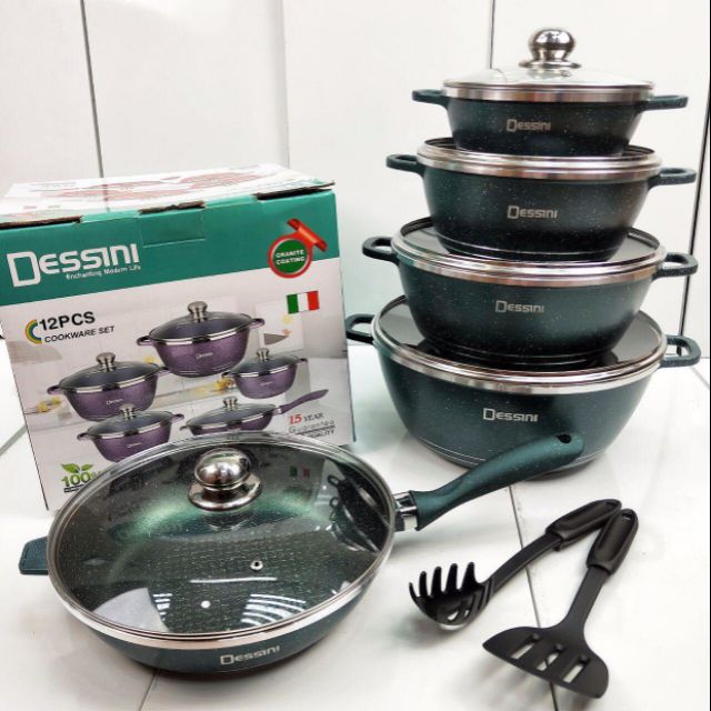 12pcs Set Periuk Dessini Green Shopee Malaysia 12pcs Set Periuk Dessini Green Shopee Malaysia