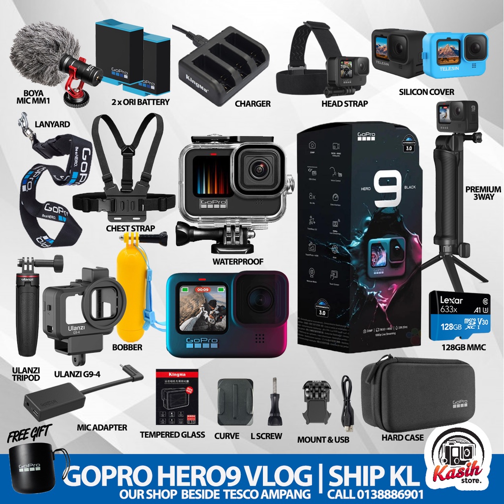 Buy Gopro Hero 9 Black Bundle Original Gopro Combo All In Gopro Malaysia Seetracker Malaysia
