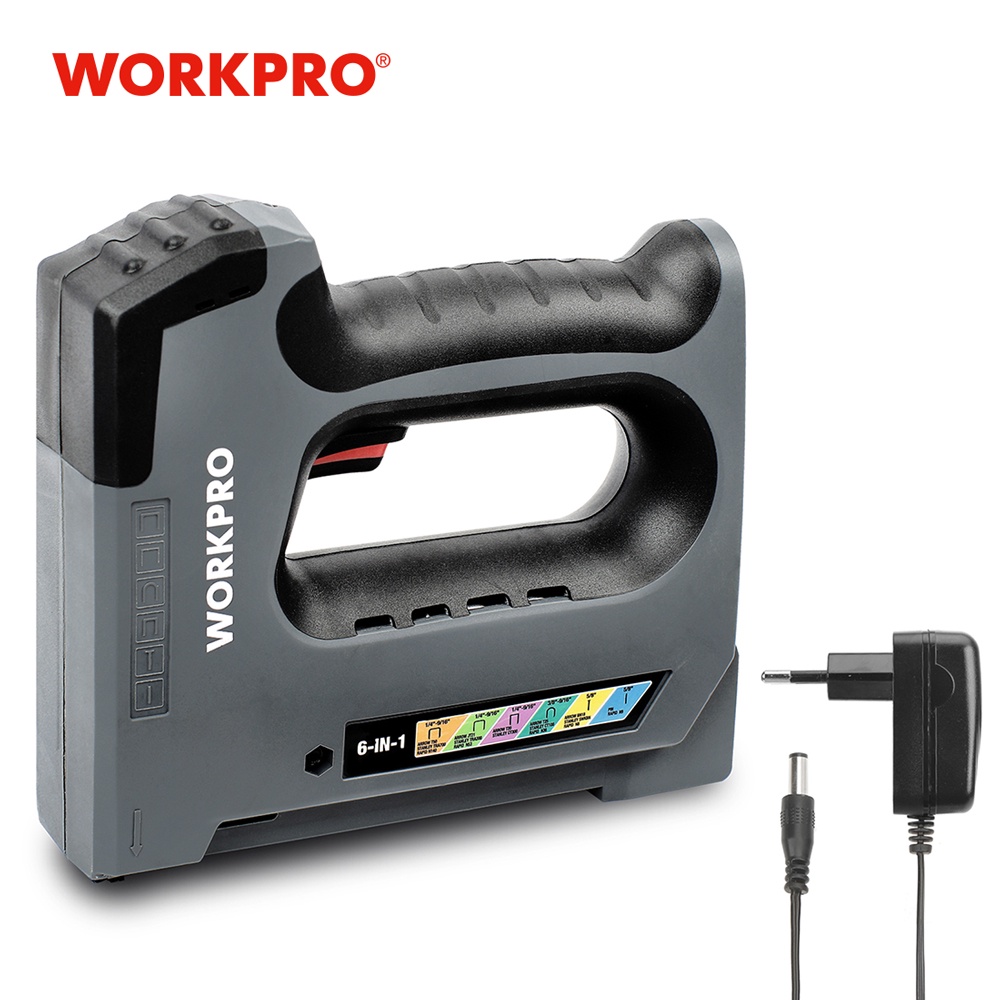WORKPRO 6 In1 Electric Cordless Stapler 3.6V Heavy Duty Staple Gun