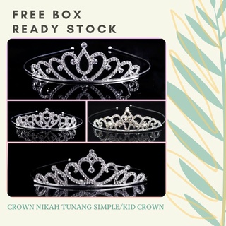 Crown Kecil Simple Tunang Nikah Kahwin Crown Pengantin Tiara Mahkota Bridal (Ready Stock🇲🇾)