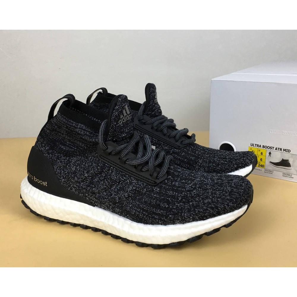 Adidas Ultra Boost Atr Mid Oreo Core Black White Shopee Malaysia