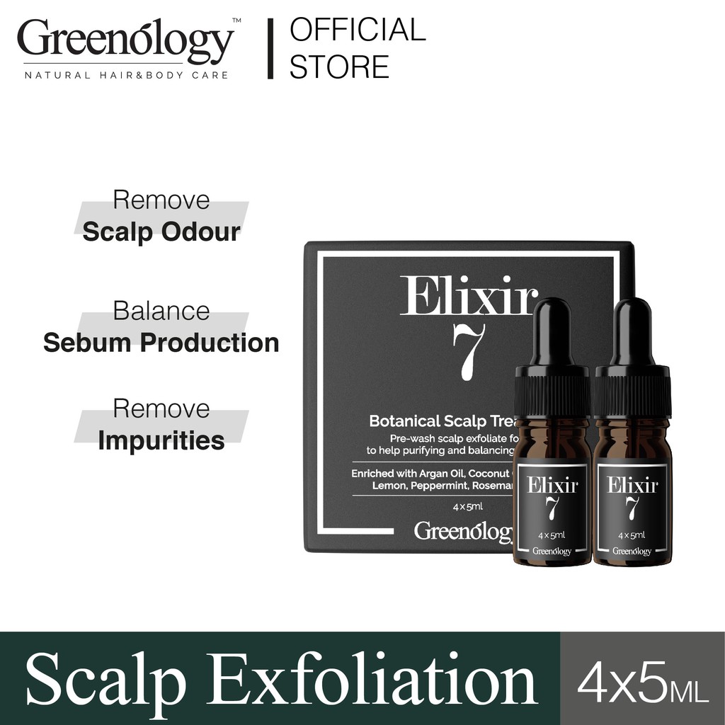 Greenology Natural Elixir 7 Botanical Scalp Treatment | Scalp Exfoliation ·  Oily Scalp · Smelly Scalp · Itchy Scalp | Shopee Malaysia