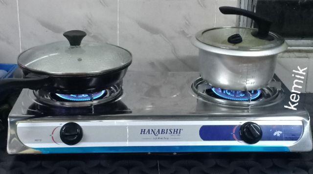 Hanabishi Double Burner Stainless Steel Gas Stove HG112 | Shopee Malaysia