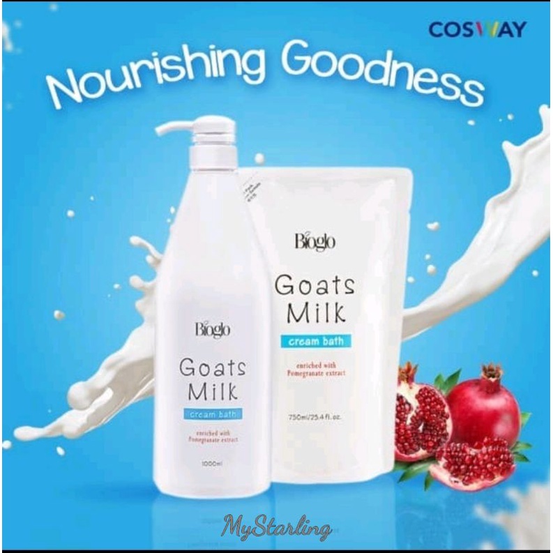 Cosway Bioglo Goats Milk with Pomegranate Extract Cream Bath (1000ml
