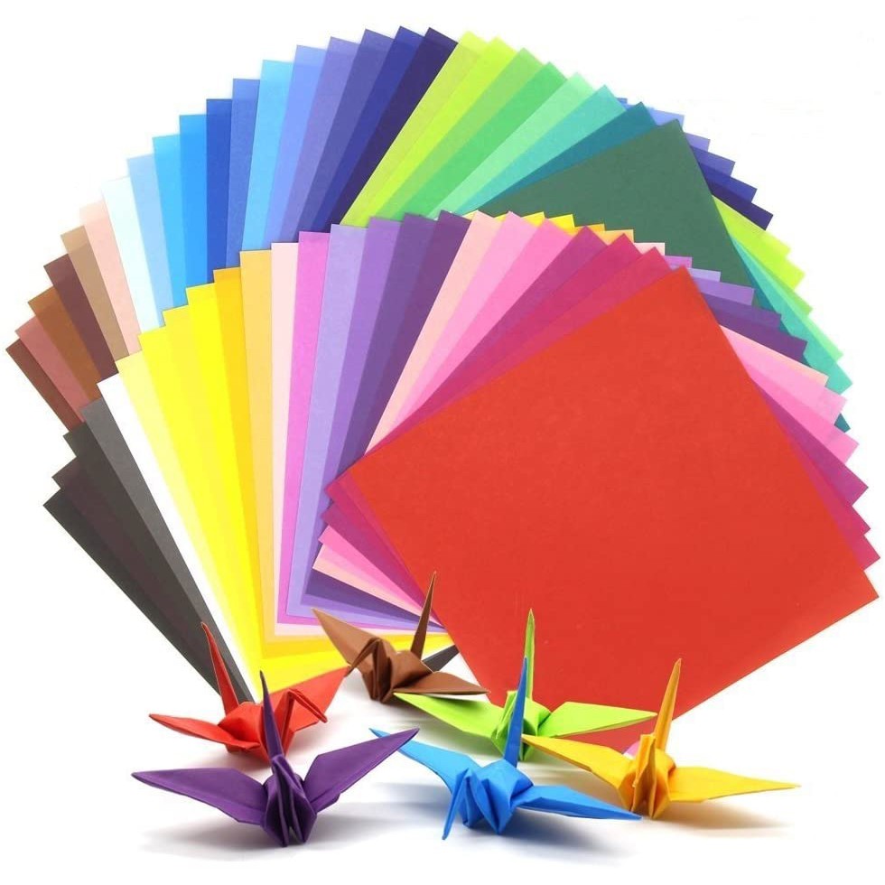 50 Vivid Colors Sheets Single Sided Origami Paper 15x15 Cm 6x6 Inch For Arts And Crafts Projects Shopee Malaysia