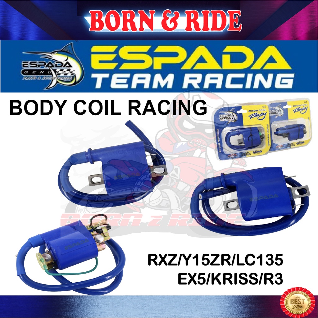 BORN & RIDE ESPADA BODY COIL PLUG RACING Y15ZR LC135 RS150 W110 FI VF3i