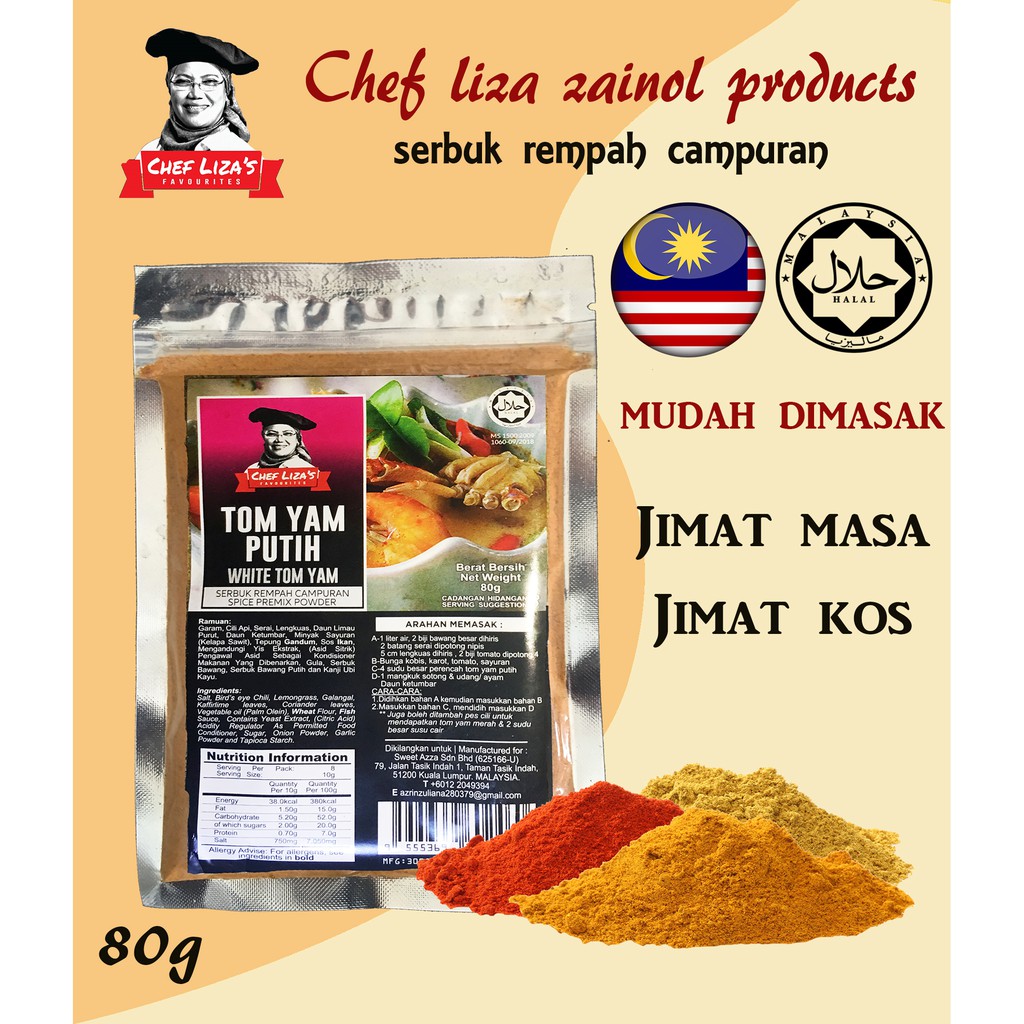 Perencah Tom Yam Putih Serbuk Rempah Campuran Premix Powder Shopee