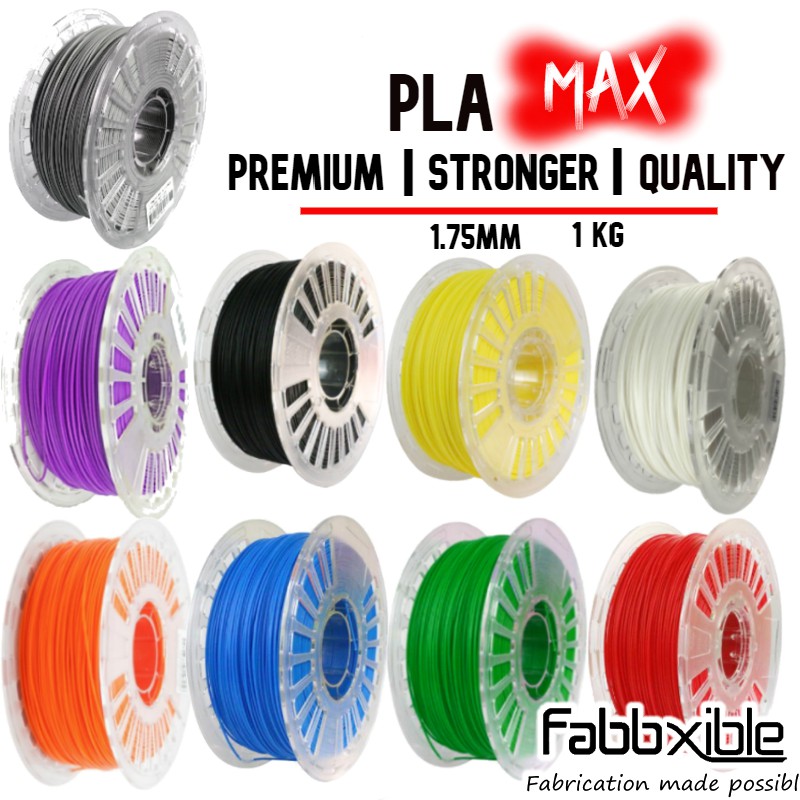 Fabbxible 1.75mm PLA Max, Stronger PLA Filament 1kg / 1000g Shopee