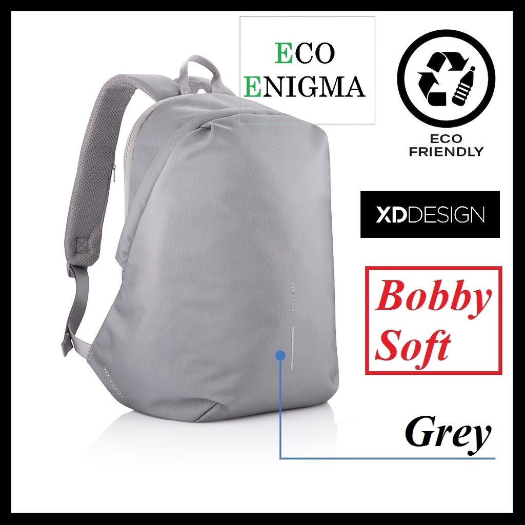 Bobby Soft AntiTheft Backpack to fit every style Grey XD Design Shopee Malaysia