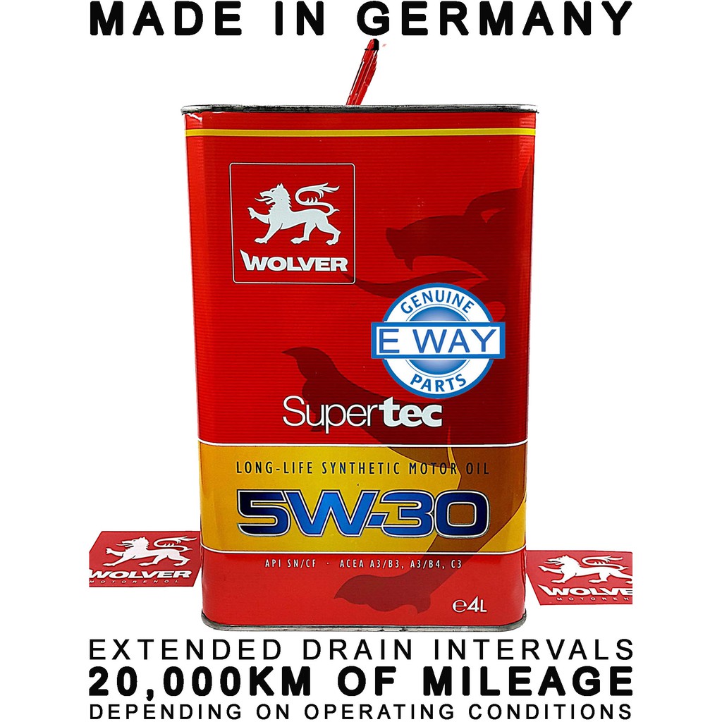 Wolver (Germany) Fully Synthetic 5W30 API SN 4L Motor Oil Shopee Malaysia