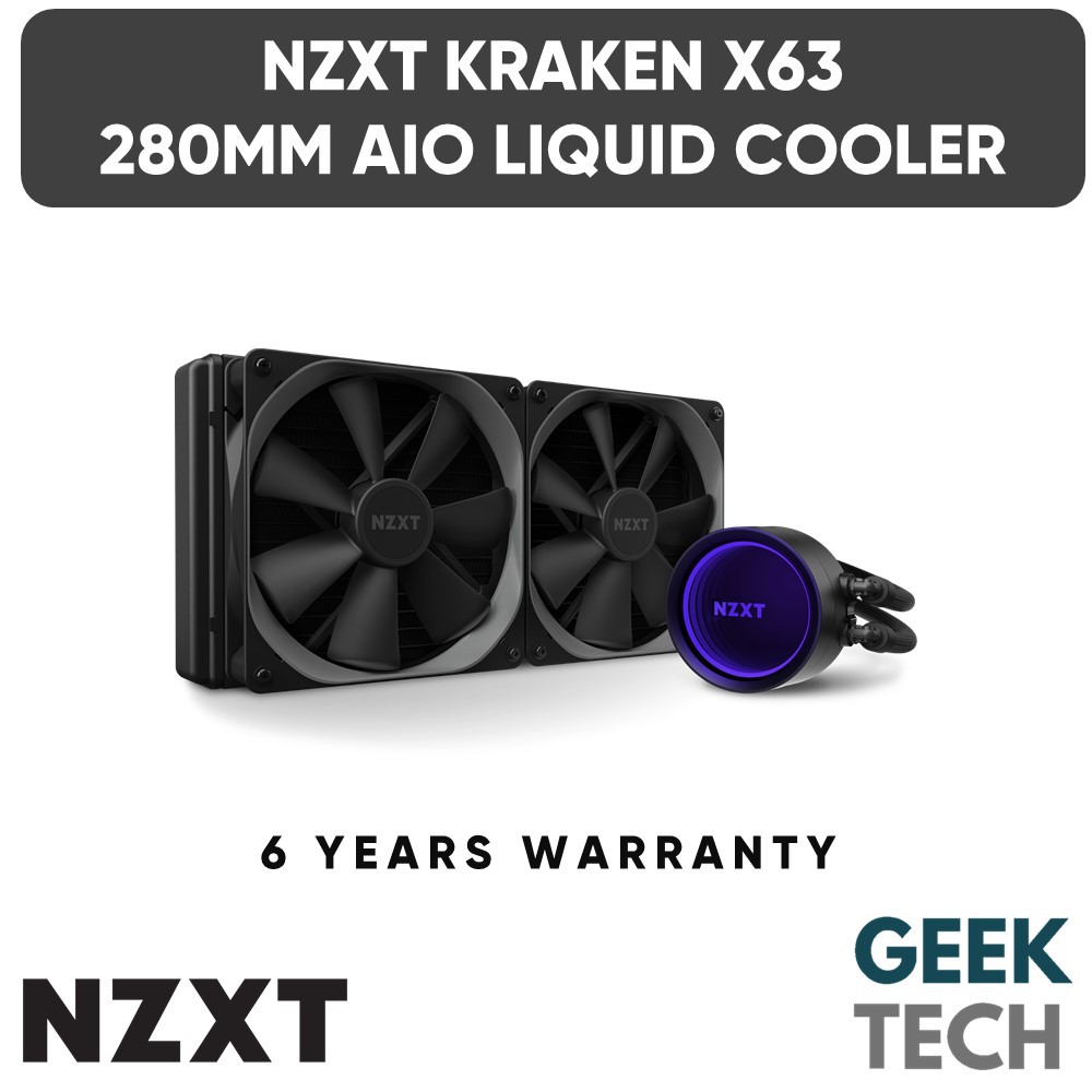 Nzxt Kraken X63 280mm Rgb Aio Liquid Cooler Shopee Malaysia