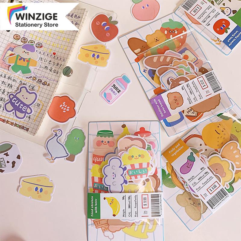 winzige 20pcs cute korean stickers ins waterproof bear cartoon sticker