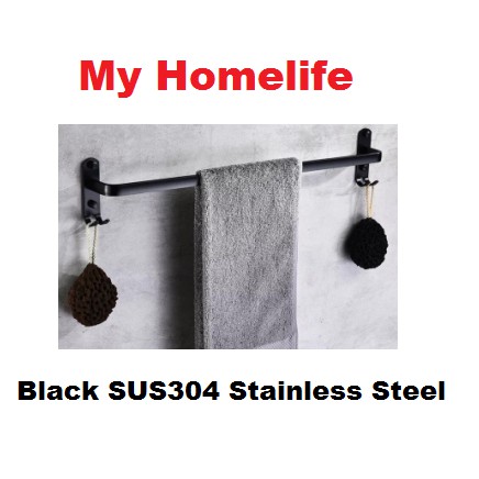 Black Towel Rack Bar IT-7101/60/BL SUS304 Stainless Steel 