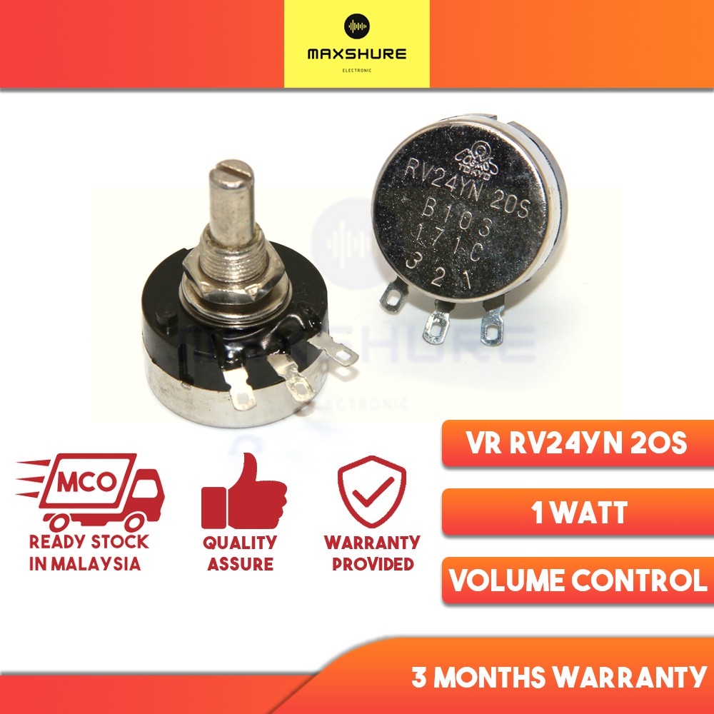 [MaxShure] 1 Watt RV24YN 20S Tokyo Cosmos Potentiometer Rotary Carbon ...