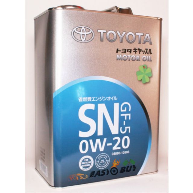 Toyota Sn Gf 5 0w 4l Engine Oil Shopee Malaysia