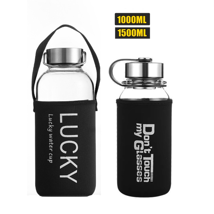 Premium Must Large Capacity Glass Cup Heat-Resistant Water Portable Men's Bottle - Image 5