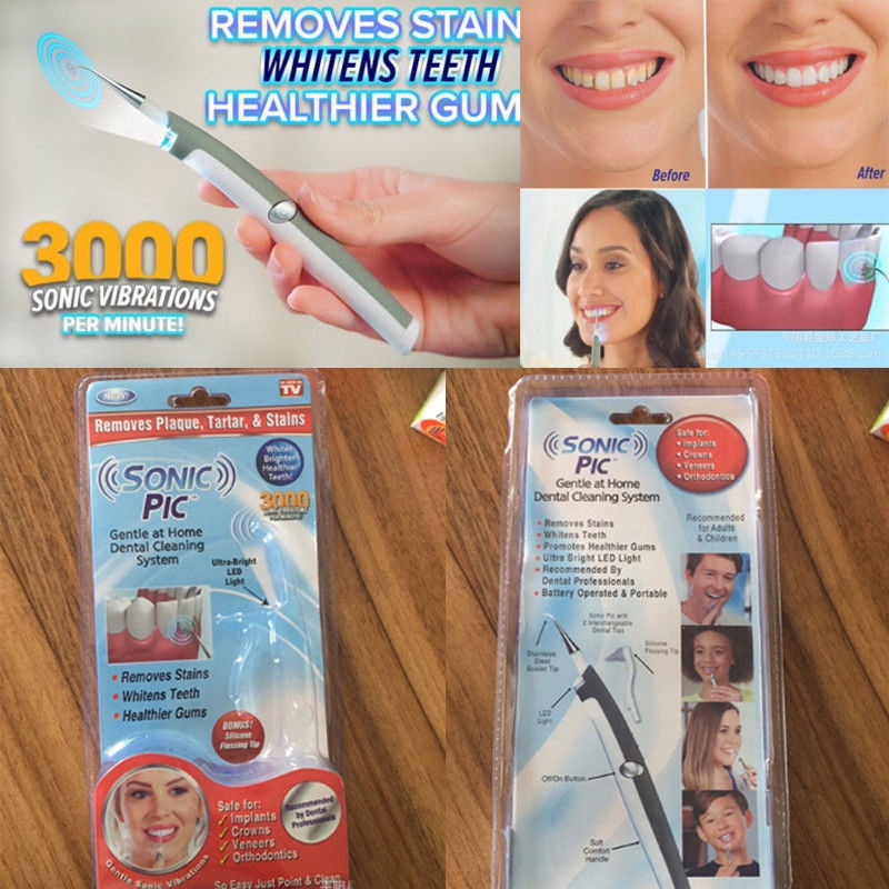 Teeth Sonic Pic Gentle Dental Teeth Whiten Ultrasonic Dental Tooth Pick