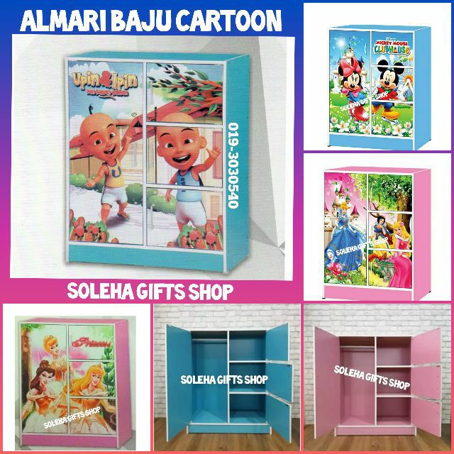  ALMARI  BAJU  BUDAK  ALMARI  CARTOON KAYU Shopee Malaysia