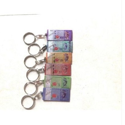 READY STOK Keychain Foil Ringgit Malaysia Currency Note Malaysia Souvenir Collection Cenderamata