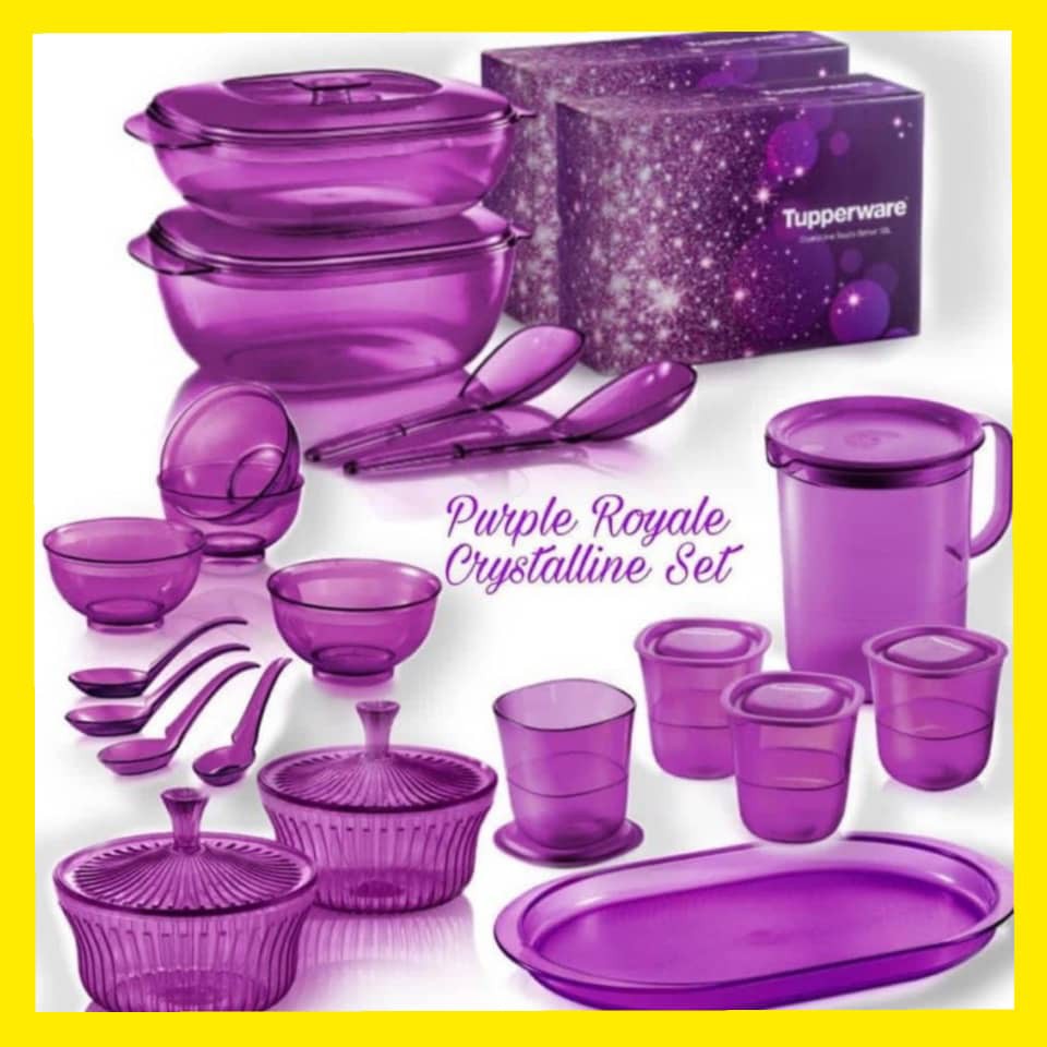 Tupperware Purple Royal Crystalline Set