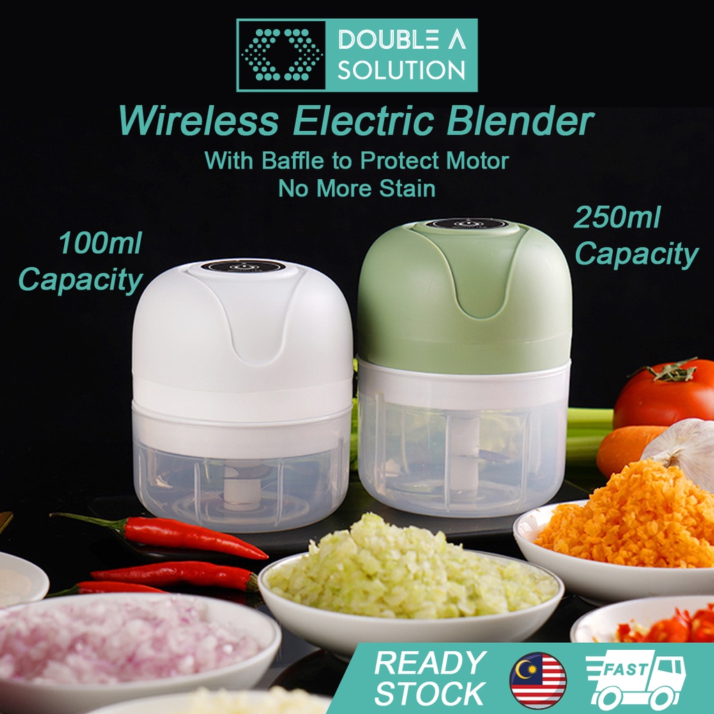 Blender Mini Chopper USB Wireless Rechargeable Blender Bawang Mini