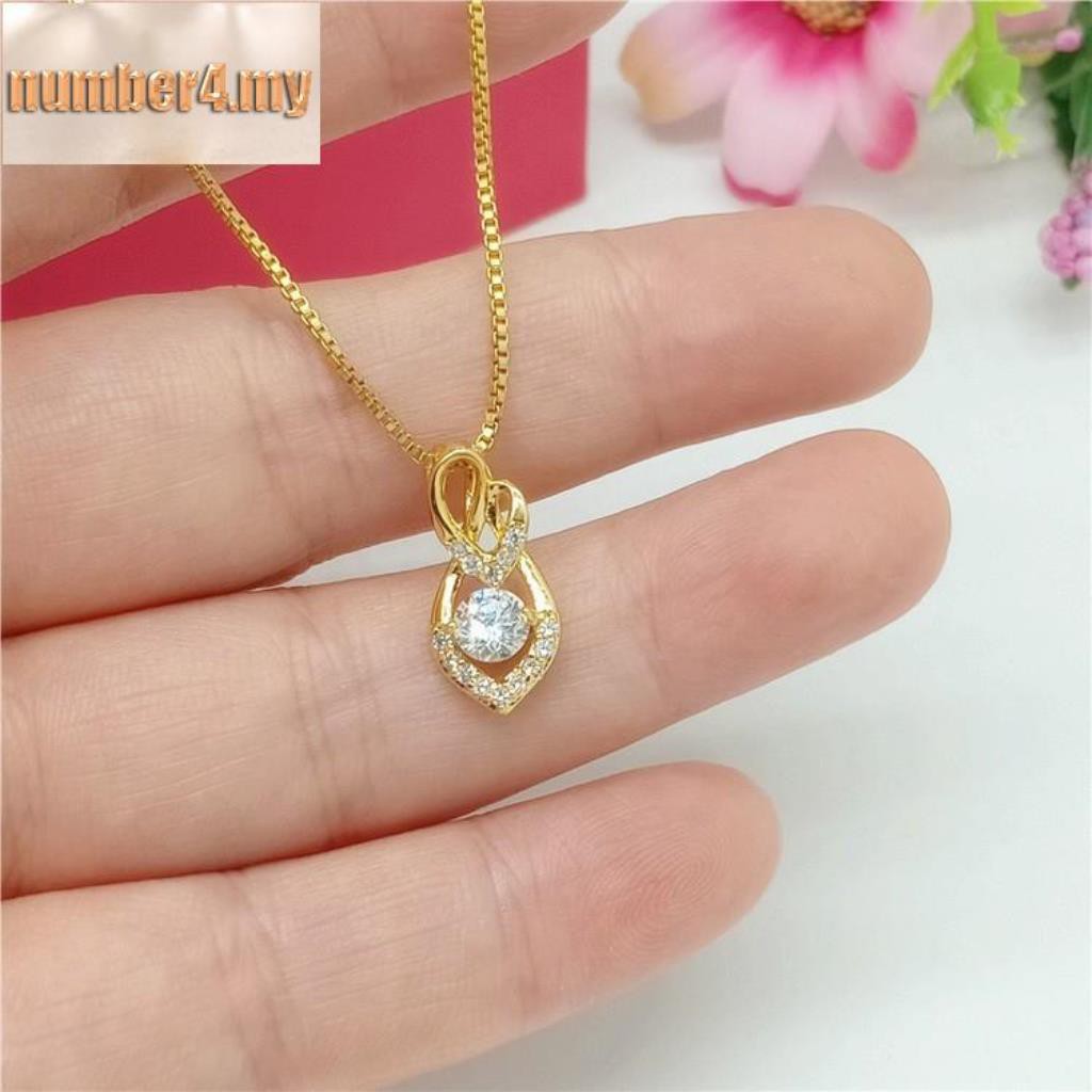 Ready stock Rantai leher kanak emas 916 tulen for women Ready stock Rantai leher kanak emas 916 tulen for women