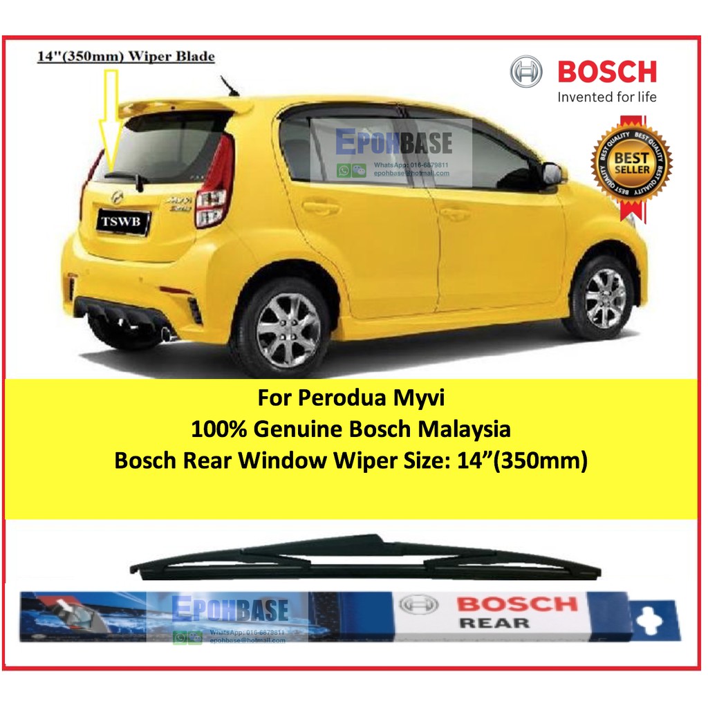 Perodua Myvi & Viva rear wiper blade Bosch H352 Rear Wiper 