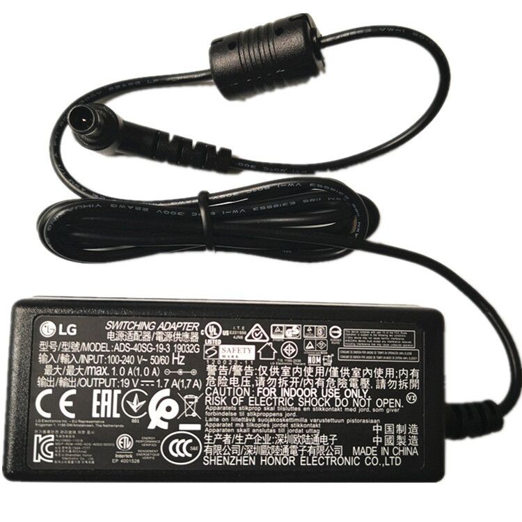 LG ADS-18SG-19-3 19016G TV computer Monitor power supply ac adapter cord charger 