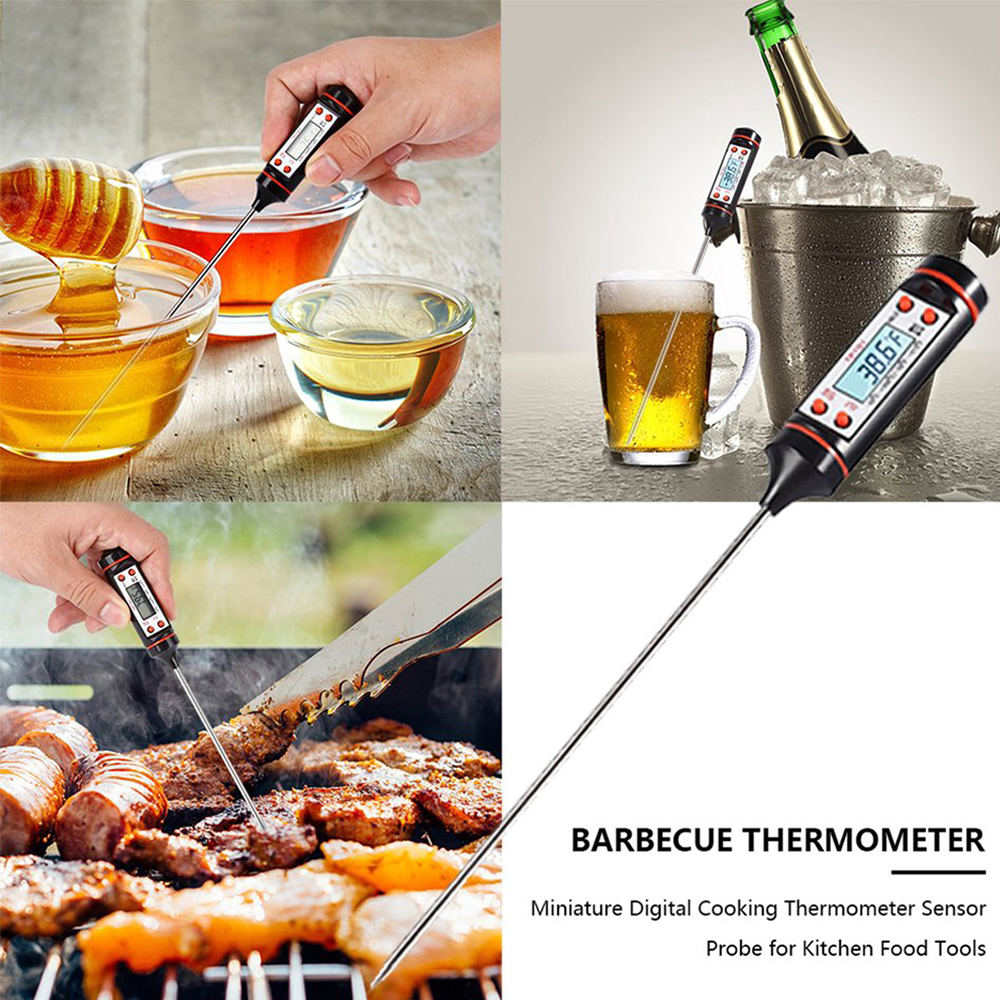 Food Baking Digital Kitchen Probe Thermometer Instant Read BBQ Meat Cooking Sensor Thermometers Probe Tool Heat Tester