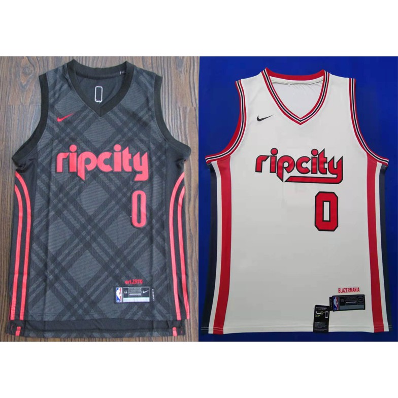 white lillard jersey