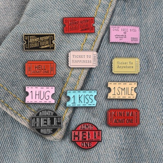 Picket Pins Go Anywhere Enamel Pins Brooches Cute Kiss Smile Hug Lapel Pins Badges Adimet Others Movie Jewelry Gift