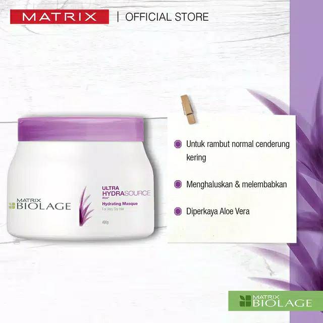 Matrix Hair Mask Biolage Hydrasource Mask 490 GR For Dry Hair 