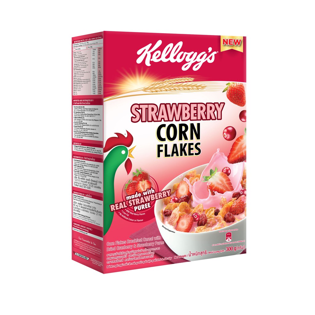 Kellogg's Strawberry Corn Flakes (300g) Shopee Malaysia