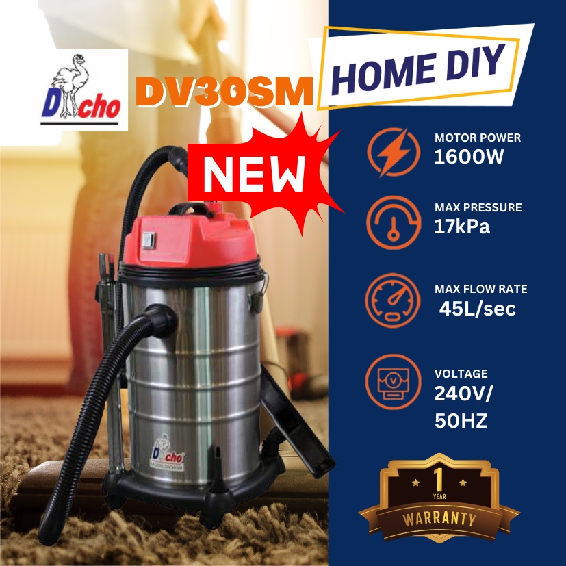 new-30l-1600watt-dacho-stainless-steel-wet-and-dry-vacuum-cleaner