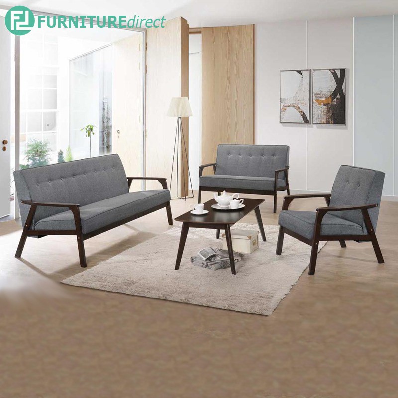 Furniture Direct solid wood sofa set wooden sofa murah 321 