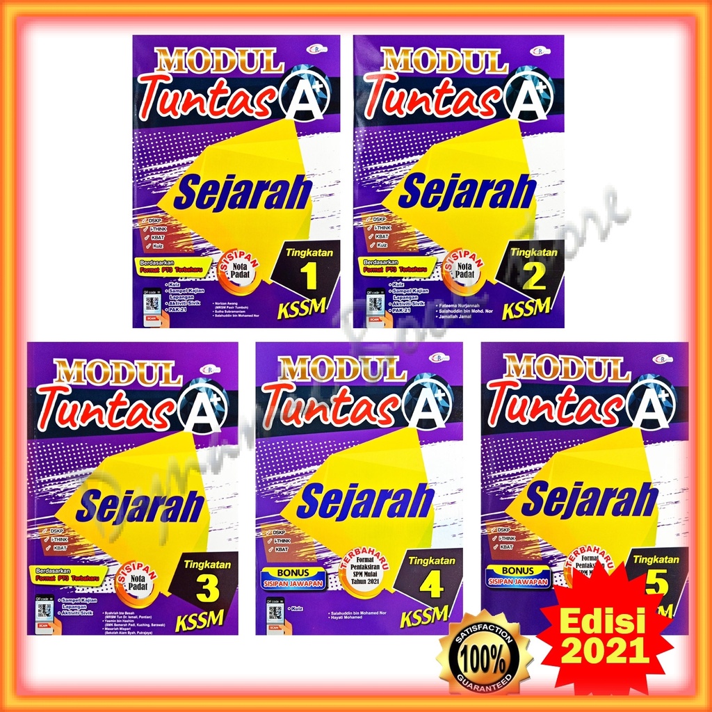 Buku Latihan Modul Tuntas A Sejarah Kssm Edisi 2021 Tingkatan 1 2 3 4 5 Shopee Malaysia