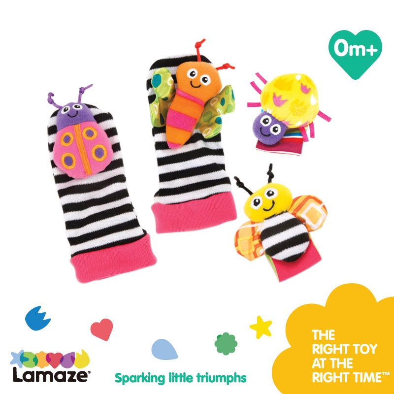 Lamaze Gardenbug Wrist Rattles and Foot Finders Toy Set