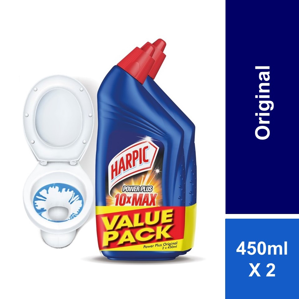 Harpic Powerplus Disinfectant Toilet Cleaner (450ml/ 500mlx2) Shopee