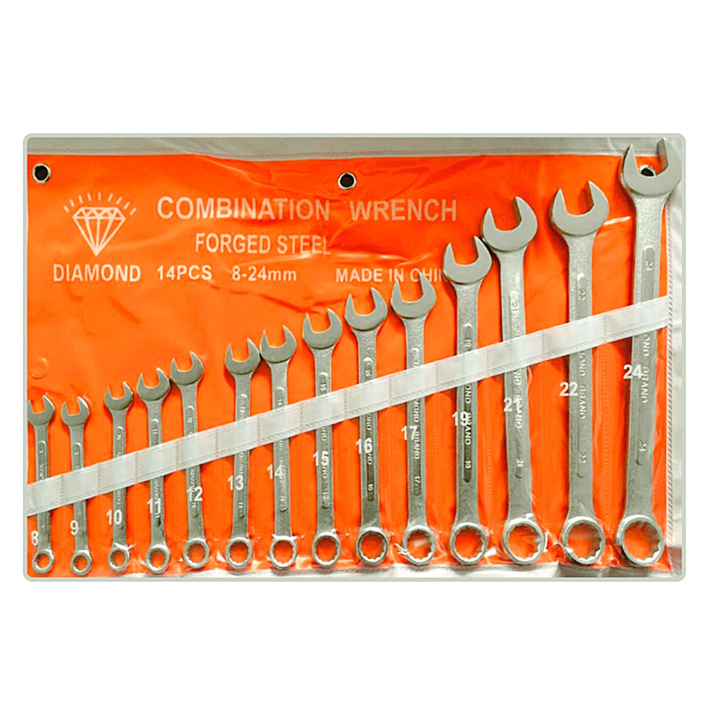 DIAMOND Combination Spanner Set 8mm 24mm (14 Pcs) Shopee Malaysia