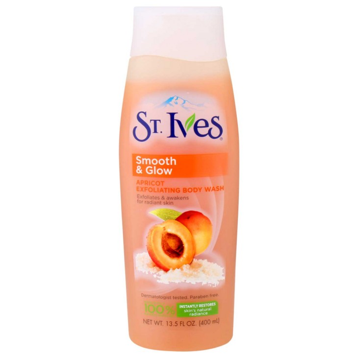 St. Ives Smooth & Glow Exfoliating / Apricot BODY WASH 400 ML
