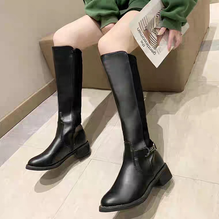 womens black leather winter boots