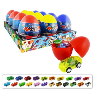 egg with candy and toy