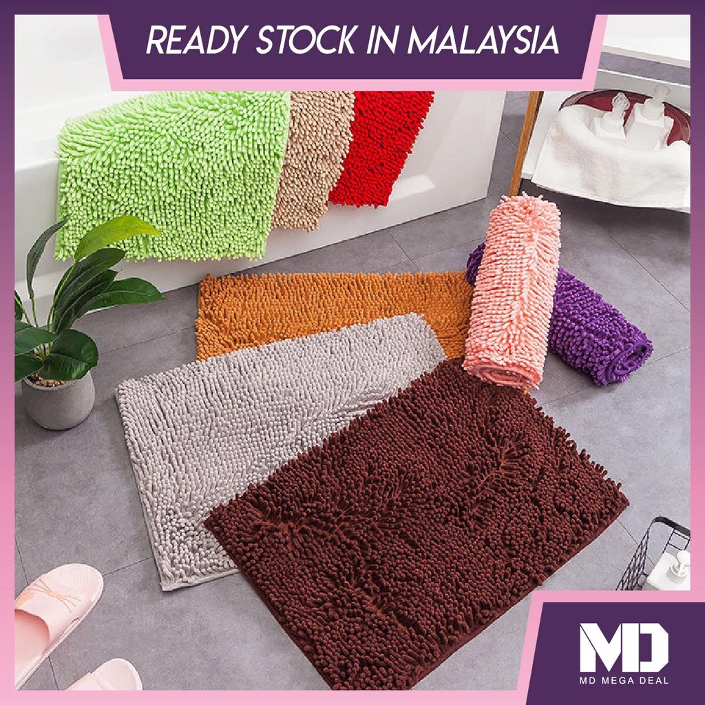 《Mega Deal》Antislip Floor Mat Alas Kaki Bathroom Mat Alas Kaki Dapur Bedroom Door Kitchen Carpet Rug Microfibre Mat