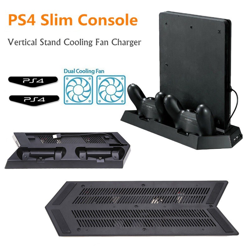 ps4 slim vertical stand with cooling fan